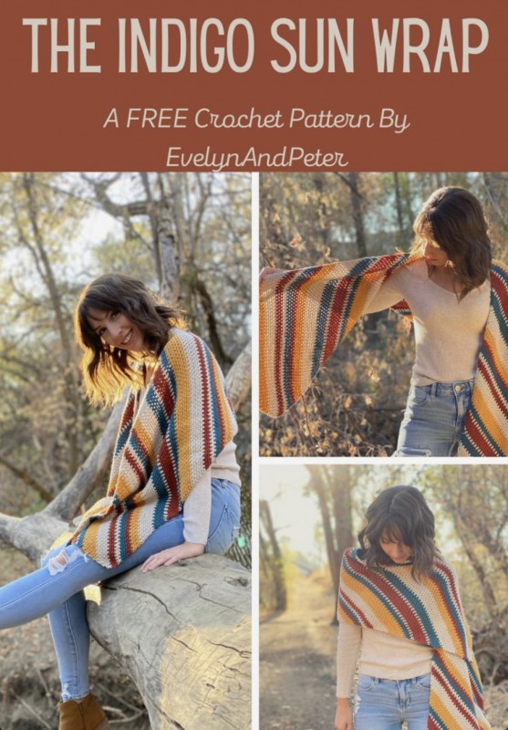 DIY The Indigo Sun Wrap FREE CROCHET PATTERN — All Crochet Ideas