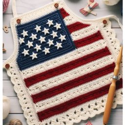 Crochet Patriotic Apron
