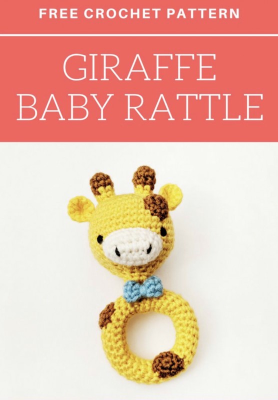 Giraffe Baby Rattle FREE CROCHET PATTERN — All Crochet Ideas