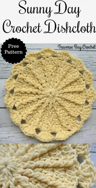 Sunny Day Crochet Dishcloth
