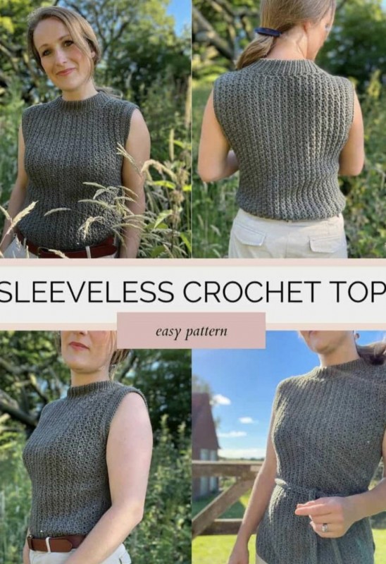 Crochet Sleeveless Top Pattern – FREE CROCHET PATTERN — All Crochet Ideas