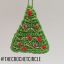 Crochet Flat Christmas Tree Ornament