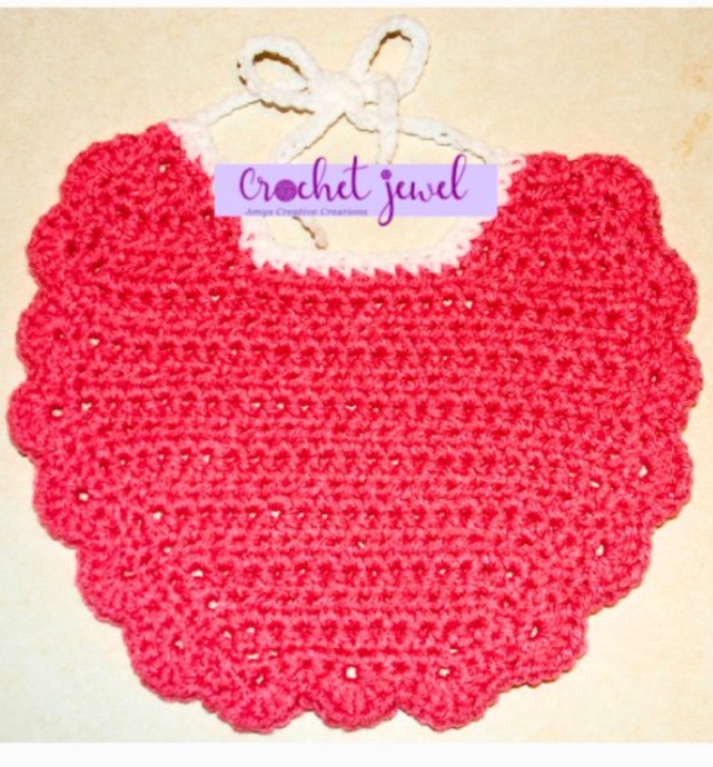 Crochet an Adorable Baby Shell Bib