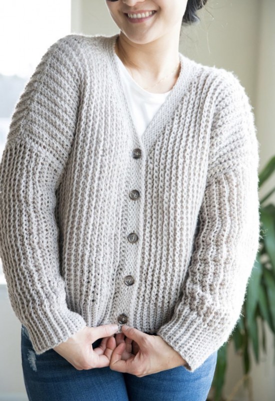 Button up Cardigan Sweater – FREE CROCHET PATTERN — All Crochet Ideas