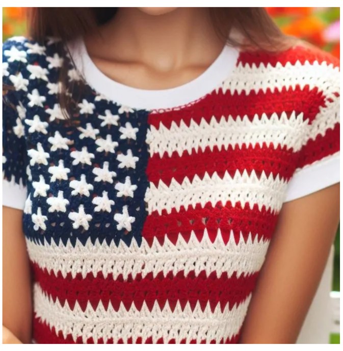 Crochet Patriotic Top Crochet Patriotic Top
