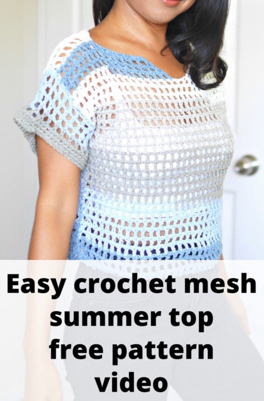 Sassy Crochet Mesh Summer Top – FREE CROCHET PATTERN — All Crochet Ideas