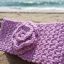 Crochet Linen Rose Ear Warmer