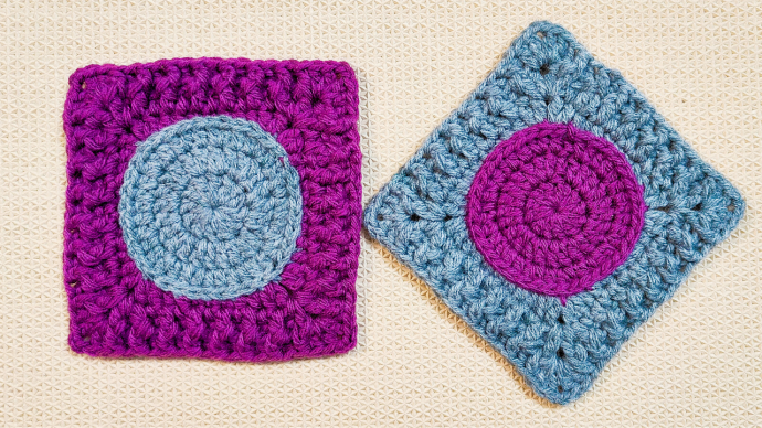Crochet Textured Granny Square Block Crochet Textured Granny Square Block