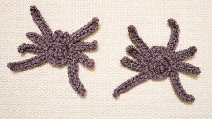 Easy Crochet Spider Applique Halloween Pattern