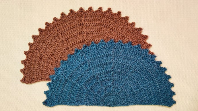 Textured Crochet Half Circle Rug