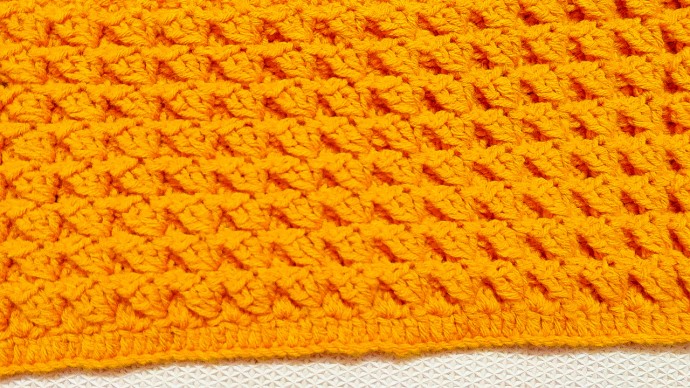 Easy To Make Pumpkin Stretch Crochet Blanket