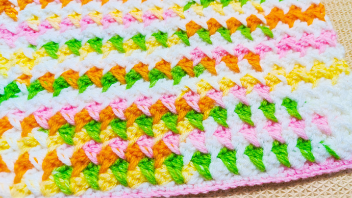 Easy Crochet Blanket Pattern with Variegated Yarn Easy Crochet Blanket Pattern with Variegated Yarn
