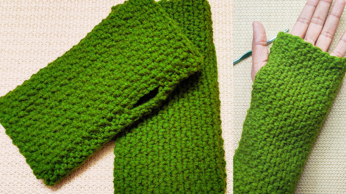 Easiest No Fuss Crochet Fingerless Gloves Easiest No Fuss Crochet Fingerless Gloves