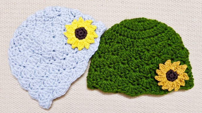 Super Easy Crochet Beanie Hat With Shell Stitch Super Easy Crochet Beanie Hat With Shell Stitch