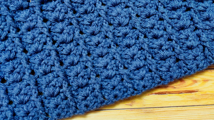 Easy and Quick Crochet Blanket with Raised Texture