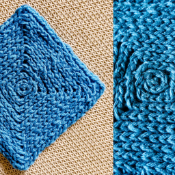 Single Crochet Solid Raised Ridges Square